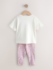 Ecru White Fairy Short Sleeve Top and Leggings Set (3mths-7yrs) - Image 3 of 5