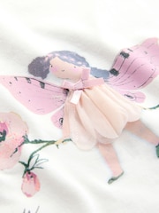 Ecru White Fairy Short Sleeve Top and Leggings Set (3mths-7yrs) - Image 4 of 5