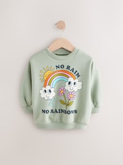 Green Rainbow Crew Neck Sweatshirt (3mths-7yrs) - Image 2 of 5
