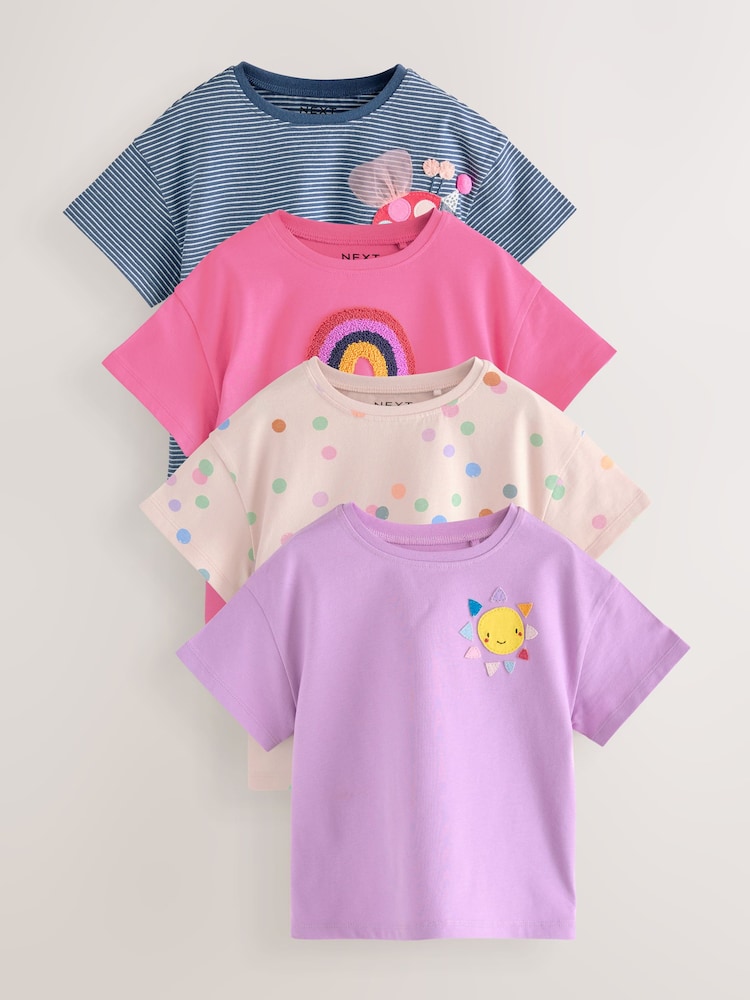 Rainbow Ladybird Tops 4 Pack (3mths-7yrs) - Image 6 of 14