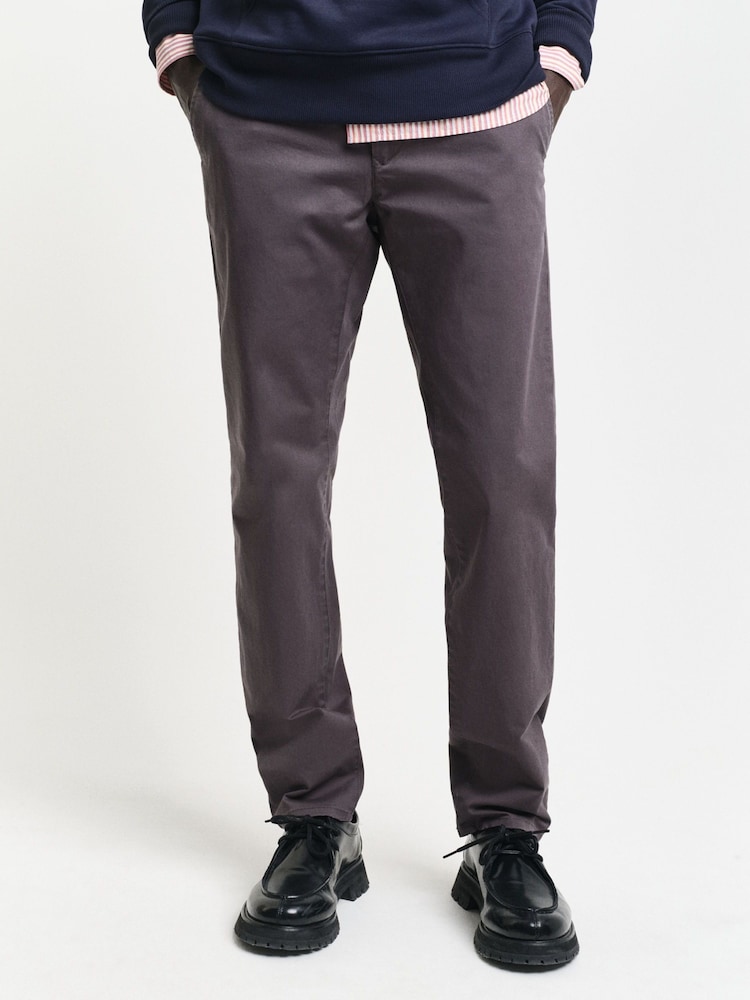 GANT Grey Twill Chino Trousers - Image 1 of 4