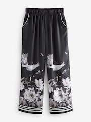B by Ted Baker Black Bird Satin Button Through Pyjamas - Image 9 of 16