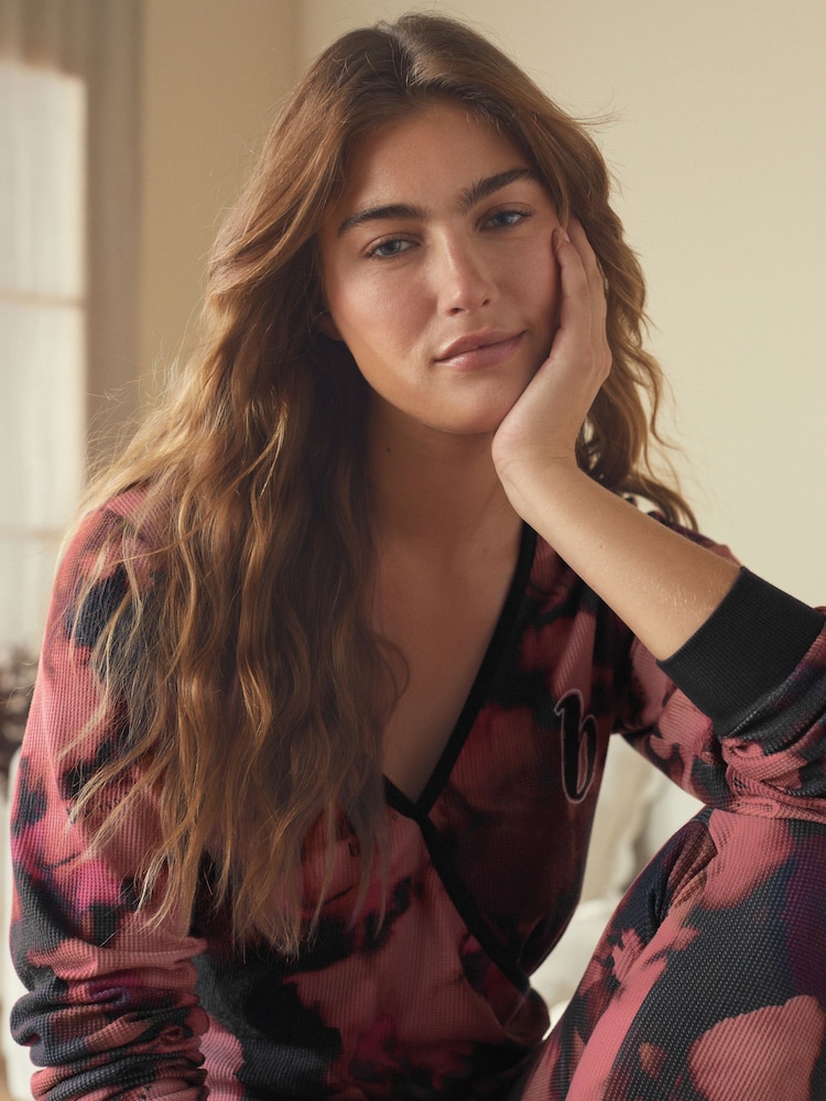 B By Ted Baker Multi Waffle Wrap Pyjamas - Image 2 of 15