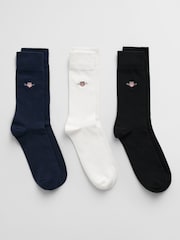 GANT Black Shield Logo Sport Socks 3 Pack - Image 1 of 1