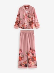B by Ted Baker Black Bird Satin Button Through Pyjamas - Image 7 of 13