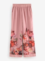 B by Ted Baker Black Bird Satin Button Through Pyjamas - Image 9 of 13