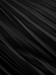 Black Pleated Mesh Tulle Maxi Skirt - Image 7 of 8