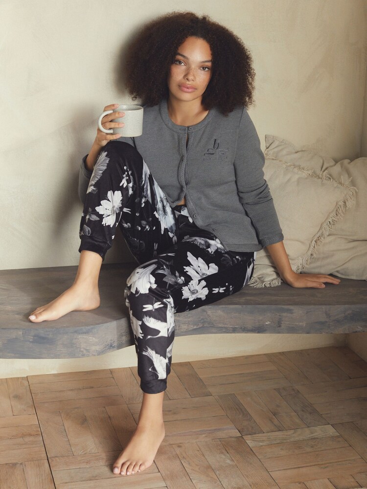 črna - B by Ted Baker Bird Cardigan Pyjamas - Slika 2 iz 14