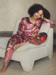 B by Ted Baker Pink Floral Cosy Twosie Pyjamas - Image 3 of 14