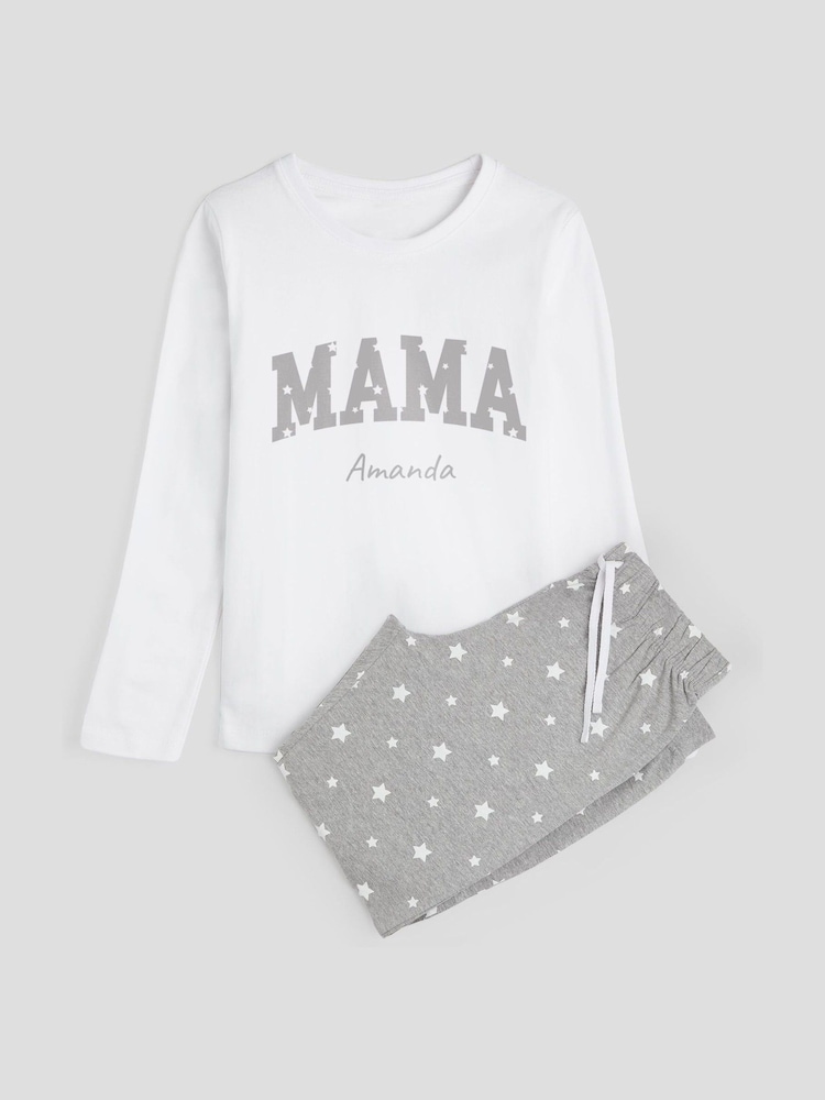 Personalised Mama Womens Pyjamas by Stitch Style - Image 1 of 4