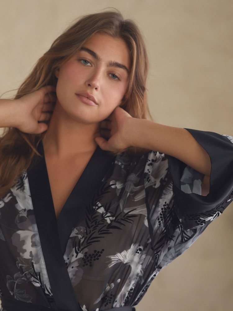 B by Ted Baker Black Bird Robe - Image 2 of 5