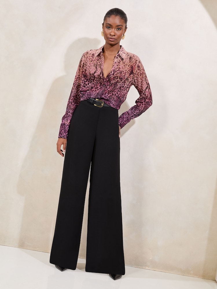 Lipsy Pink Chiffon Printed Shirt - Image 3 of 4