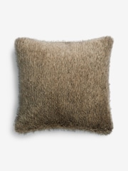 Brown 50 x 50cm Bear Faux Fur Cushion - Image 5 of 6