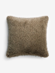 Brown 50 x 50cm Bear Faux Fur Cushion - Image 6 of 6