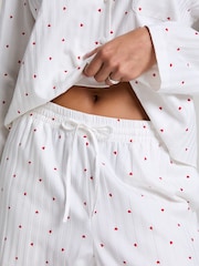 Hunkemoller White Long Sleeve 100% Cotton Pyjama Bottoms - Imagen 3 de 5