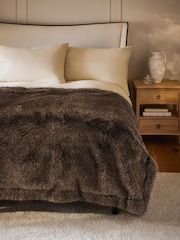 Brown Bear Faux Fur Throw - Image 1 of 4