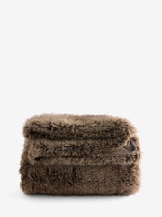 Brown Bear Faux Fur Throw - Image 4 of 4