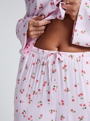 Hunkemoller Pink Satin Wide Leg Pyjama Bottoms - Image 3 of 5