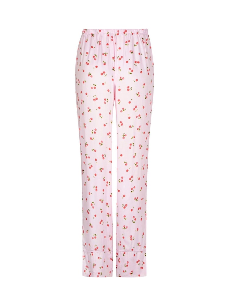 Hunkemoller Pink Satin Wide Leg Pyjama Bottoms - Image 5 of 5