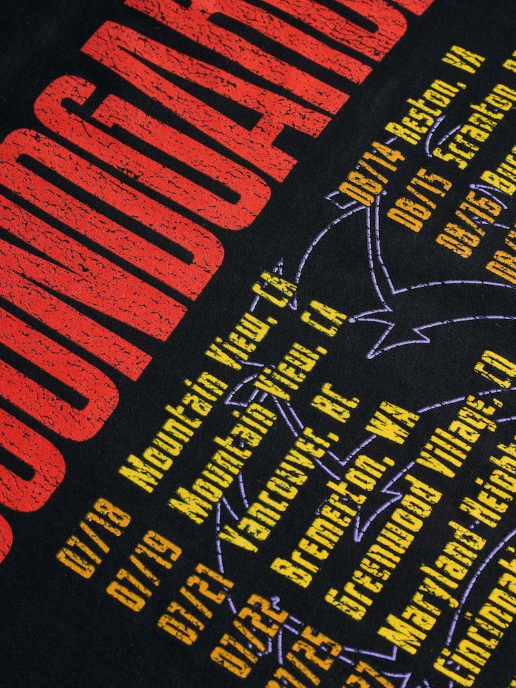 Black Soundgarden Regular Fit Band Graphic Print T-Shirt - Image 8 of 8