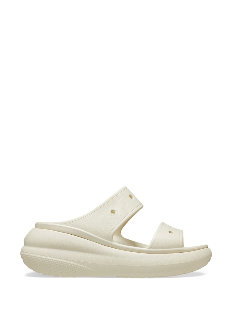 Crocs White Classic Crush Sandals - Image 1 of 4