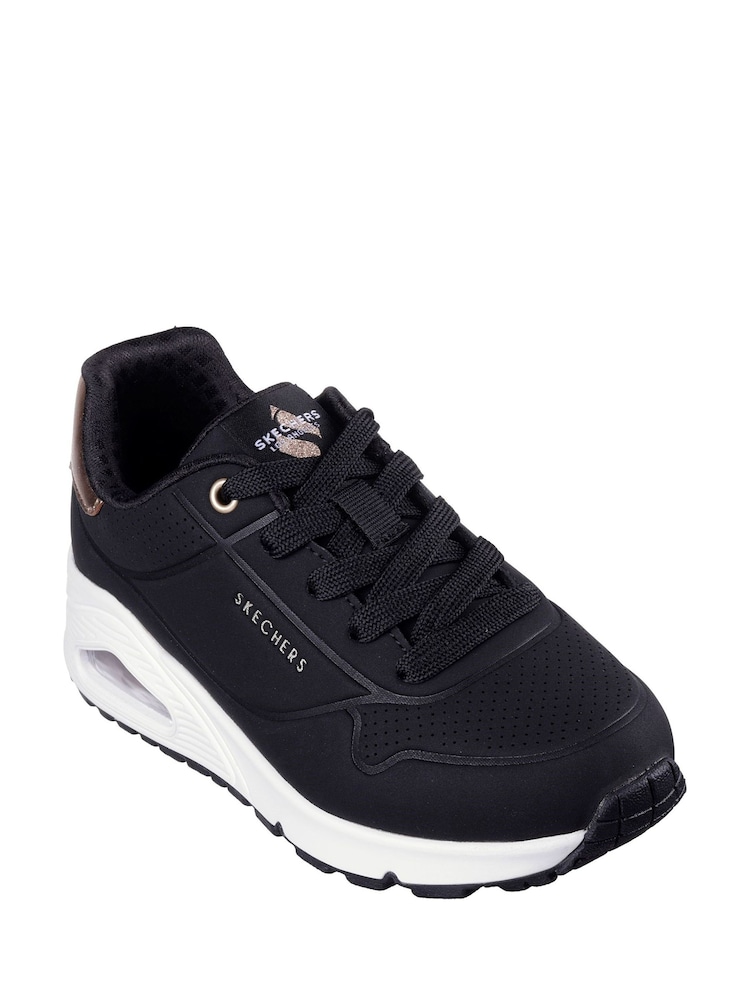 Skechers Black Girls Uno Gen1  Trainers - Image 2 of 3