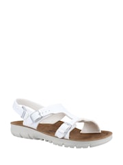 Birkenstock White Saragossa Birko-Flor Sandals - Image 2 of 4