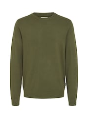 Blend Green Crew Neck Lightweight Knitted Jumper - Image 5 of 5