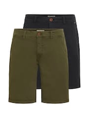 Blend Black Stretch Chino Shorts 2 Pack - Image 1 of 5