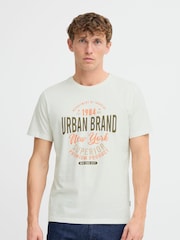Blend White Printed Short Sleeve 100% Cotton T-Shirt - Image 1 of 5