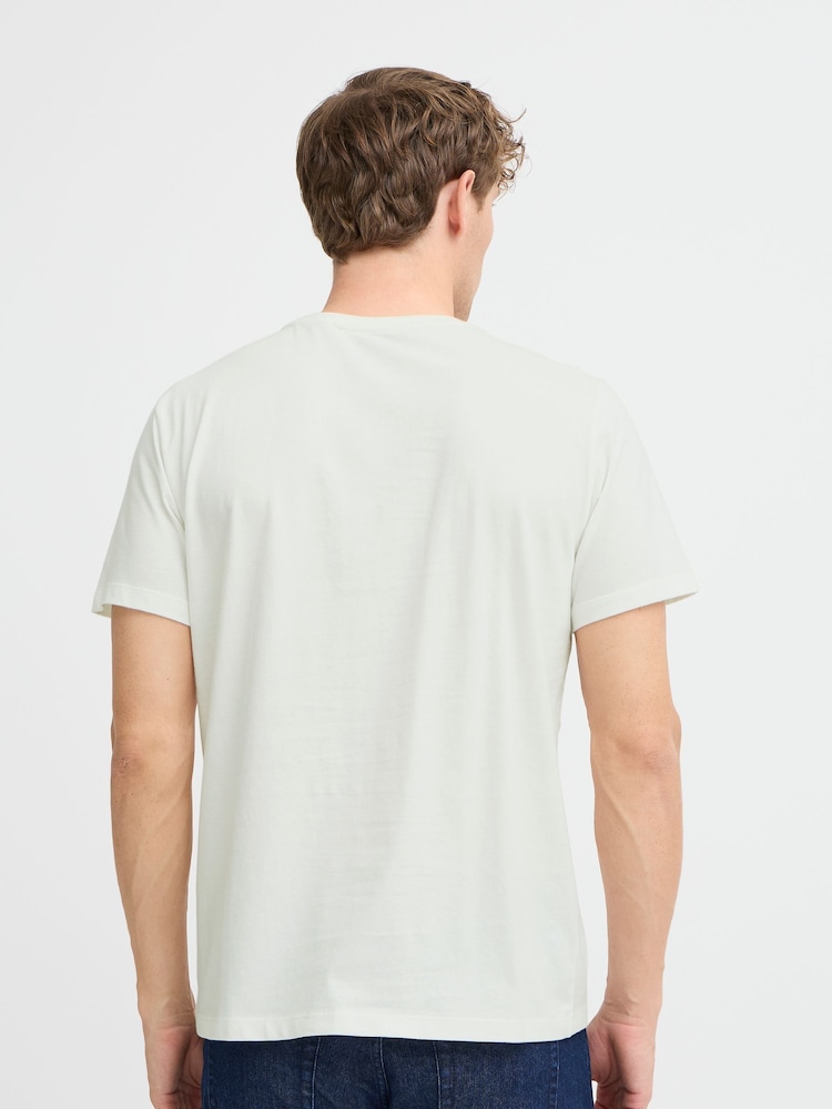 Blend White Printed Short Sleeve 100% Cotton T-Shirt - Image 2 of 5