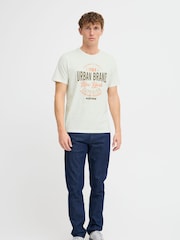 Blend White Printed Short Sleeve 100% Cotton T-Shirt - Image 3 of 5