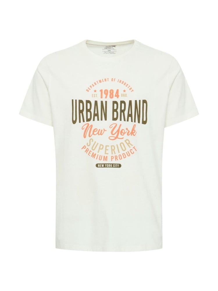 Blend White Printed Short Sleeve 100% Cotton T-Shirt - Image 5 of 5