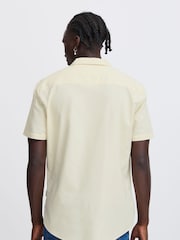 Blend Cream Floral Resort Short Sleeve 100% Cotton Shirt - Image 2 of 5