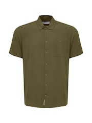 Blend Green Viscose Short Sleeve Shirt - Image 5 of 5