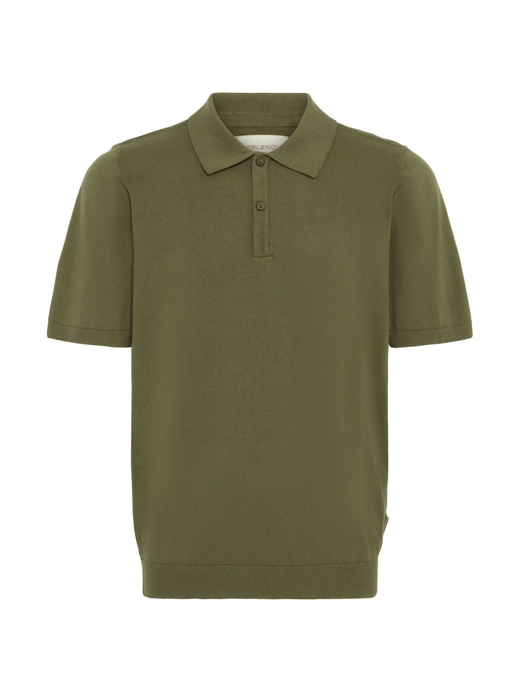 أخضر - Blend Lightweight Knitted 100% Cotton Polo Shirt - صورة 5 من 5