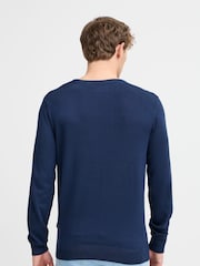 Blend Blue Crew Neck Lightweight Knitted Jumper - Image 2 of 5