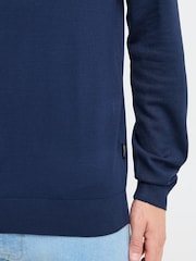 Blend Blue Crew Neck Lightweight Knitted Jumper - Image 4 of 5