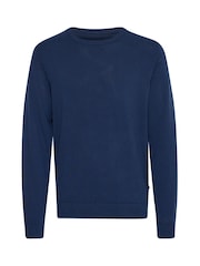 Blend Blue Crew Neck Lightweight Knitted Jumper - Image 5 of 5