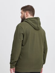 Blend Green Zip Through Hooded Sweatshirt - Image 2 of 5