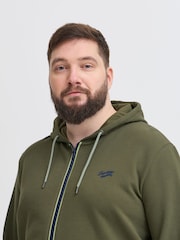 Blend Green Zip Through Hooded Sweatshirt - Image 3 of 5