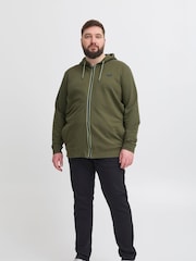 Blend Green Zip Through Hooded Sweatshirt - Image 4 of 5