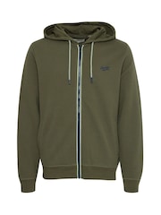 Blend Green Zip Through Hooded Sweatshirt - Image 5 of 5