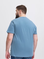 Blend Light Blue Printed Short Sleeve 100% Cotton T-Shirt - Image 2 of 5