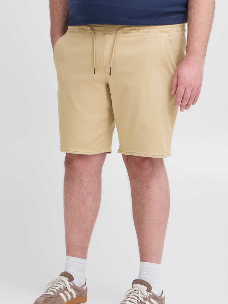 Blend Cream Jogger Denim Stretch Shorts - Image 1 of 5 Blend Cream Jogger Denim Stretch Shorts - Image 1 of 5