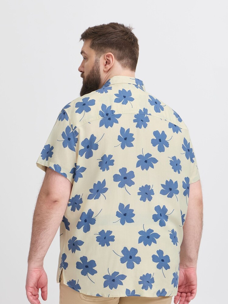 Blend Cream Floral Print Resort Short Sleeve Shirt - Image 2 of 5