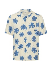 Blend Cream Floral Print Resort Short Sleeve Shirt - Image 5 of 5