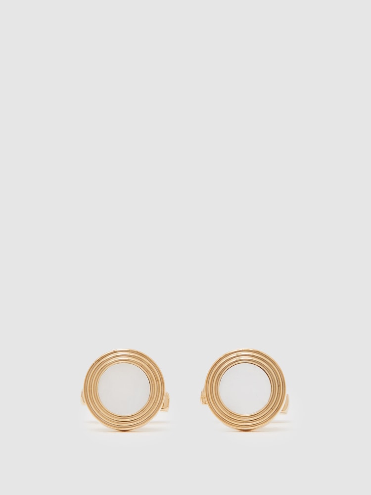 Reiss Gold Tone Ripley Cufflink - Image 1 of 5 Reiss Gold Tone Ripley Cufflink - Image 1 of 5
