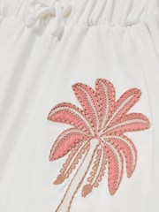 Reiss Palmer Cotton Palm Tree Drawstring Shorts - Imagen 4 de 4