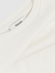 Marfil - Reiss Alex Oversize Cotton Cropped T-Shirt - Imagen 4 de 4